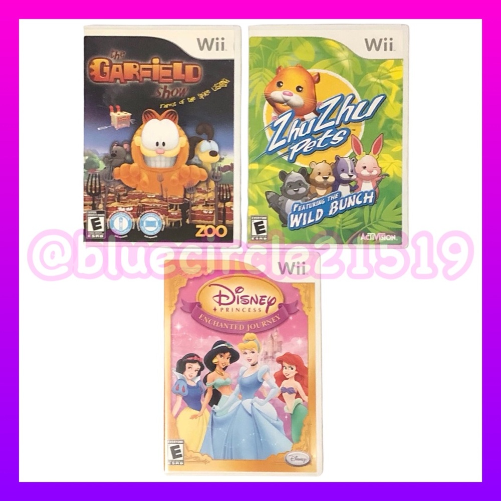 Nintendo Wii 3 Piece Video Games Bundle